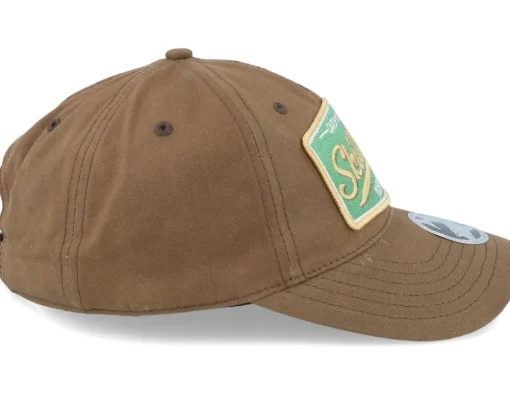 Premium Fishing 436 Waxed Cotton Brown Dad Cap - Skillfish