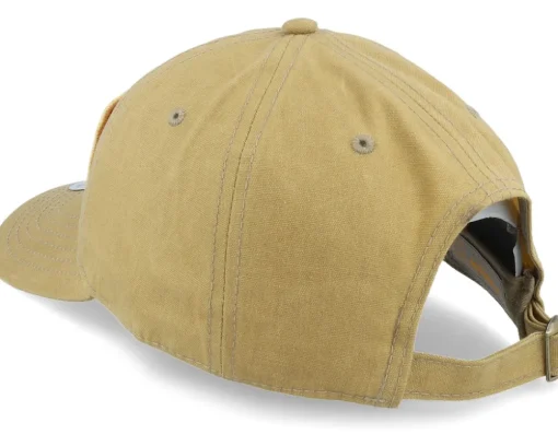 Premium Fishing 436 Waxed Cotton Dark Tan Dad Cap - Skillfish