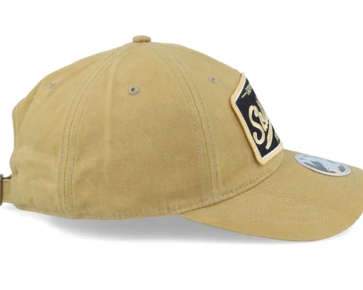 Premium Fishing 436 Waxed Cotton Dark Tan Dad Cap - Skillfish