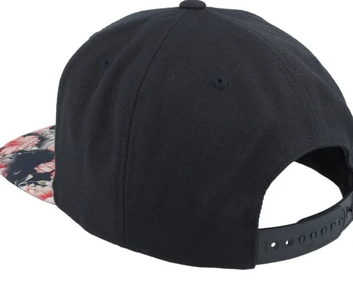 Premium Fishing Floral Red Black Snapback - Skillfish