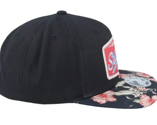 Premium Fishing Floral Red Black Snapback - Skillfish
