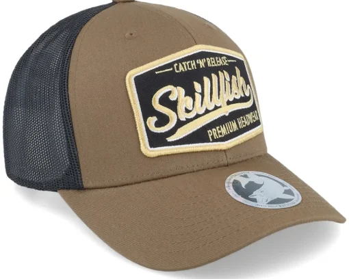 Premium Fishing Retro Coyote Brown/Black Trucker - Skillfish