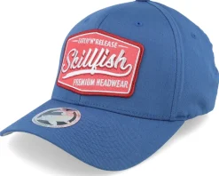 Premium Fishing Slate Blue Wooly Combed Flexfit - Skillfish