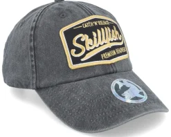 Premium Fishing Vintage Washed Black Dad Cap - Skillfish