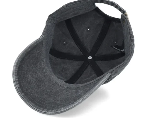 Premium Fishing Vintage Washed Black Dad Cap - Skillfish