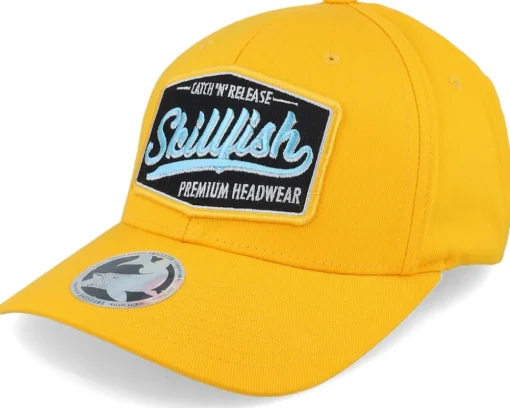 Premium Fishing Wooly Combed Gold Flexfit - Skillfish