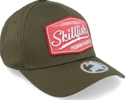 Premium Fishing Wooly Combed Olive Flexfit - Skillfish