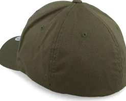 Premium Fishing Wooly Combed Olive Flexfit - Skillfish