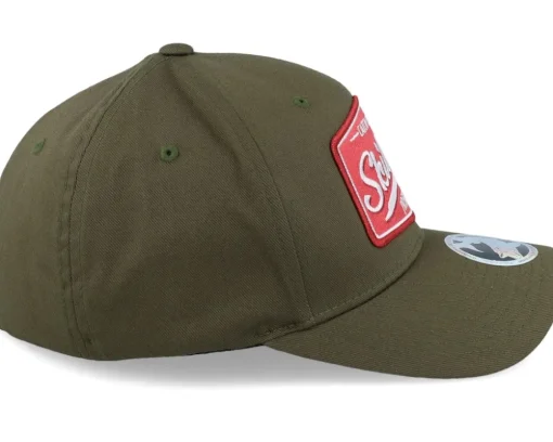 Premium Fishing Wooly Combed Olive Flexfit - Skillfish