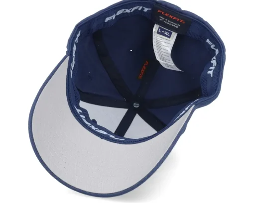 Premium Fishing Wooly Combed Navy Flexfit - Skillfish
