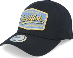 Premium Fishing Wooly Combed Black Flexfit - Skillfish