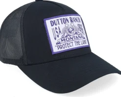 Protect The Land Black A-Frame Trucker - Yellowstone