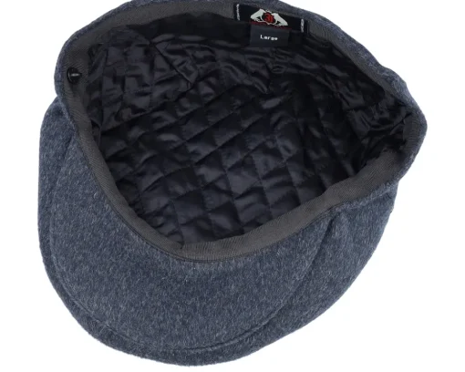 Pure Wool Harlem Charcoal Flat Cap - Jaxon & James