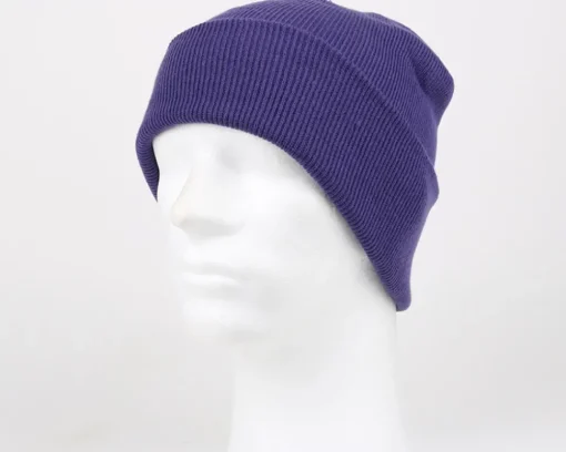 Purple Cuff Blank Beanie - Beechfield
