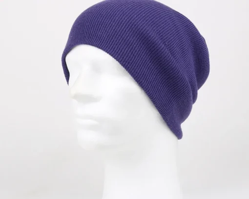Purple Cuff Blank Beanie - Beechfield