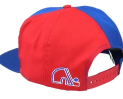 Quebec Nordiques Big Logo NHL Vintage Blue/Red Snapback - Twins Enterprise