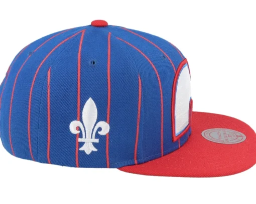 Quebec Nordiques Team Pin Blue Snapback - Mitchell & Ness
