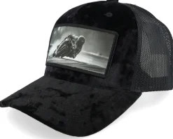 Racing Motorcycle Bike Velvet White A-Frame Trucker - Calza Pennello