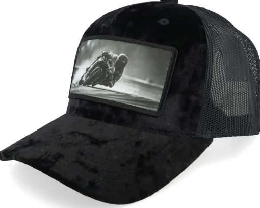 Racing Motorcycle Bike Velvet White A-Frame Trucker - Calza Pennello