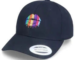 Rainbow Lips Black Curved Adjustable - Iconic