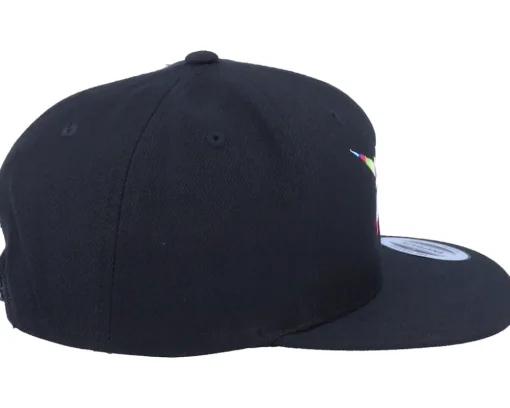 Rainbow Paper Unicorn Black Snapback - Origami