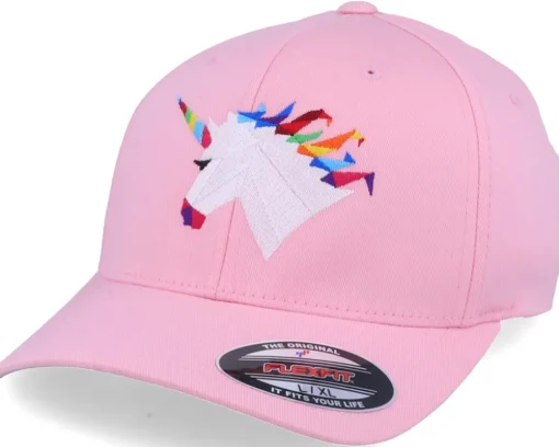 Rainbow Paper Unicorn Pink Flexfit - Origami