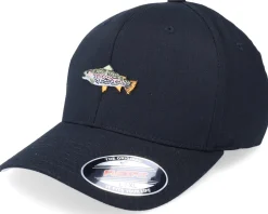 Rainbow Trout Fish Black Flexfit - Skillfish