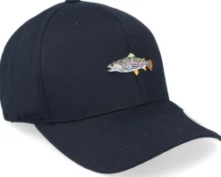 Rainbow Trout Fish Black Flexfit - Skillfish