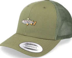 Rainbow Trout Fish Olive Trucker - Skillfish