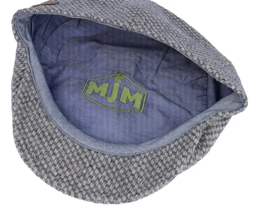 Rebel Eco Virgin Wool Grey Flat Cap - MJM Hats