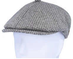 Rebel Eco Virgin Wool Grey Flat Cap - MJM Hats