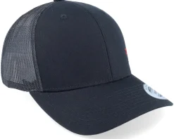 Red Fish Hook Logo Black Trucker - Skillfish