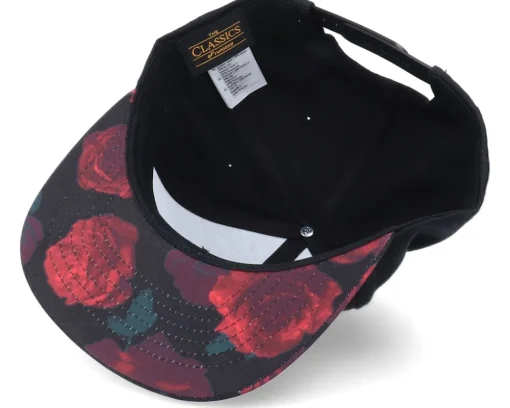Red Octopus Silhouette Black/Rose Snapback - Iconic