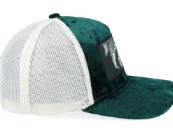 Red Panda Big Patch Velvet Green/Ivory Trucker - Calza Pennello