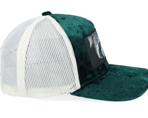 Red Panda Big Patch Velvet Green/Ivory Trucker - Calza Pennello