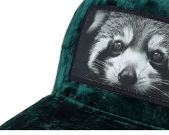 Red Panda Big Patch Velvet Green/Ivory Trucker - Calza Pennello