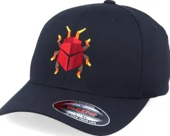 Red Paper Bug Black Flexfit - Origami