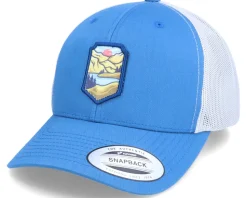 Red Sun Mountain Patch Steel Blue/Silver Trucker - Wild Spirit