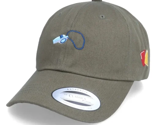 Referee Whistle Football Cards Olive Dad Cap - Forza