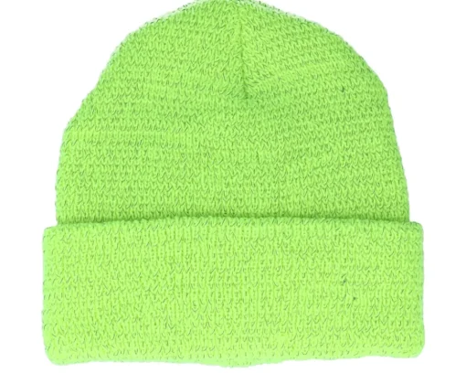 Reflective Fluorescent Yellow Cuff Blank Beanie - Beechfield