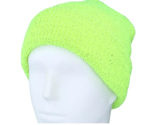 Reflective Fluorescent Yellow Cuff Blank Beanie - Beechfield