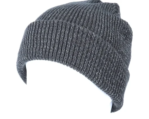 Reflective Graphite Grey Cuff Blank Beanie - Beechfield