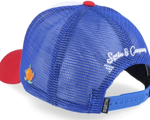 Reindeer Patch Cap White/Red/Blue Trucker - SQRTN