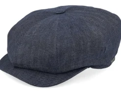 Retro Cap Indigo Newsboy Flat Cap - Wigéns