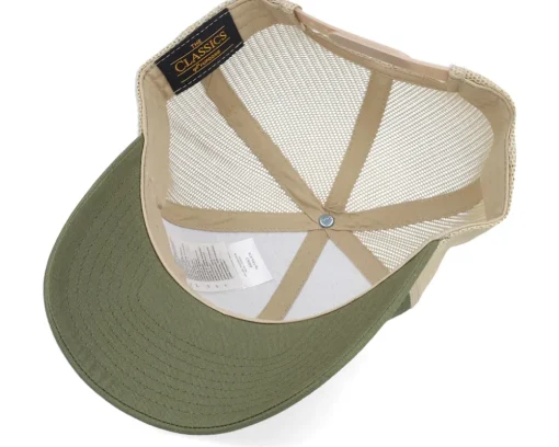 Retro Cap 2-Tone Moss Green/Khaki Trucker - Yupoong