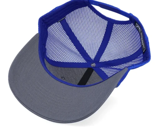 Retro Fishing Logo 112 Split Charcoal/Royal Trucker - Skillfish