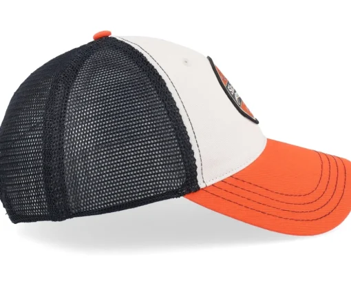Retro Fishing Logo 111 Tri Stone/Black/Orange Trucker - Skillfish