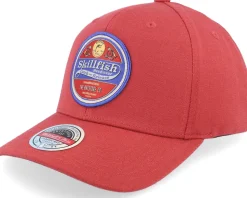 Retro Fishing Logo Burgundy Adjustable - Skillfish