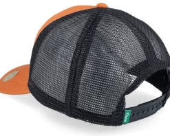 Retro Fishing Logo Rust/Black Sustainable Trucker - Skillfish