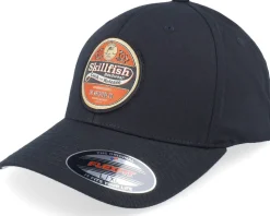 Retro Fishing Logo Wooly Combed Royal Flexfit - Skillfish